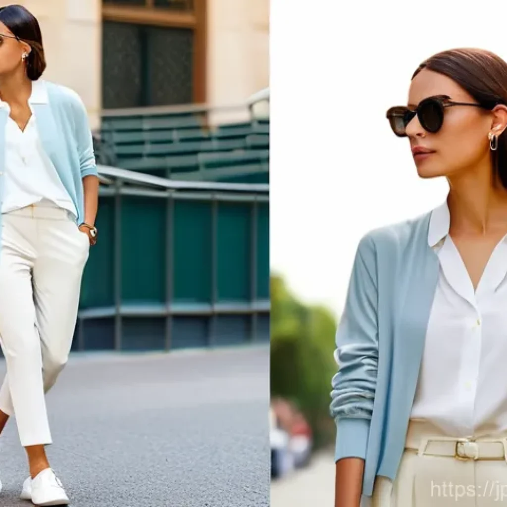 디아도라 vs 휠라 캐주얼 운동복 비교 - **Diadora - Elegant Adult Casual Urban Stroll**
A sophisticated woman in her early 30s, exuding ...