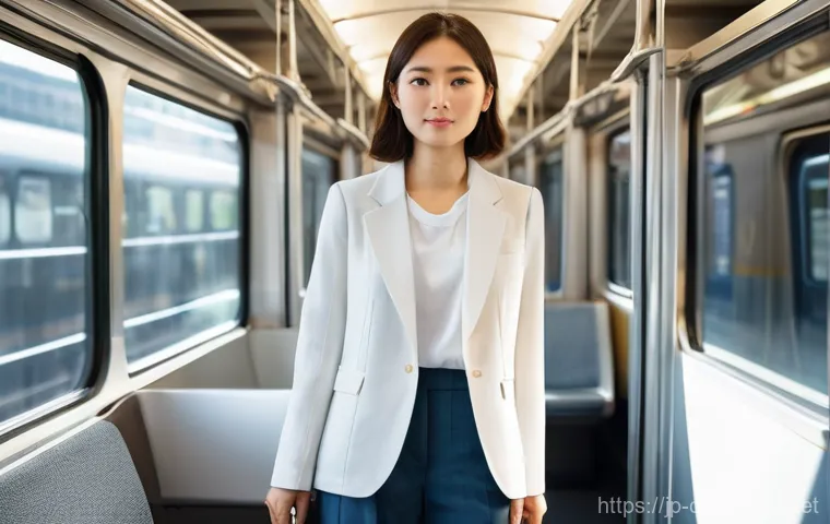아디다스의 클라이마쿨 티셔츠 리뷰 - **Prompt:** A young Japanese professional, 20s-30s, stands confidently inside a modern, slightly cro...